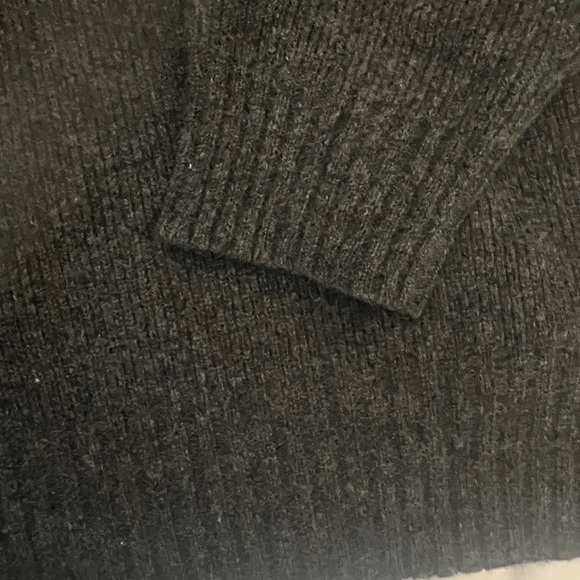 VINTAGE 90’s POLO CHARCOAL GREY MENS V- NECK SWEATER - Picture 6 of 7